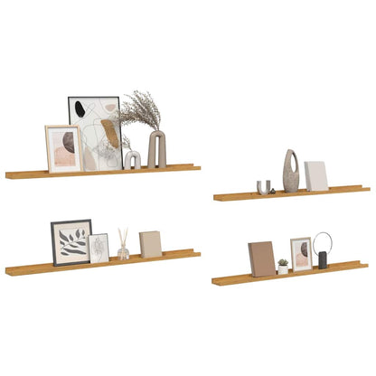Wall Shelf 4 pcs Beige 115 x 9 x 3 cm Engineered Wood