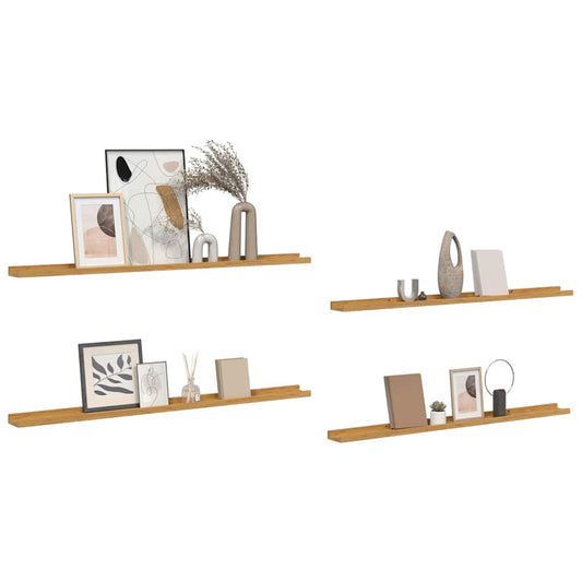 Wall Shelf 4 pcs Beige 115 x 9 x 3 cm Engineered Wood