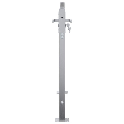 Garden Gate 85 x 70 cm Stainless Steel Silver Lockable
