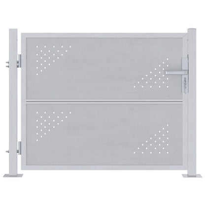 Garden Gate with Lock Silver 85 x 70 cm Stainless Steel