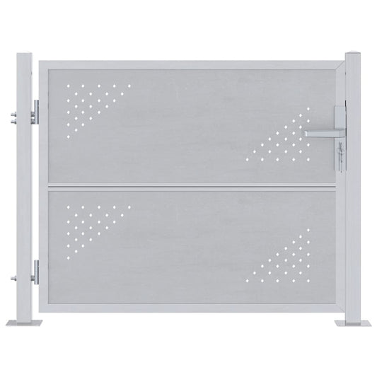 Garden Gate with Lock Silver 85 x 70 cm Stainless Steel