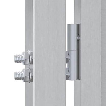 Garden Gate with Lock Silver 85 x 97 cm Stainless Steel