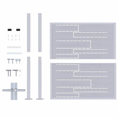 Garden Gate with Lock Silver 85 x 97 cm Stainless Steel