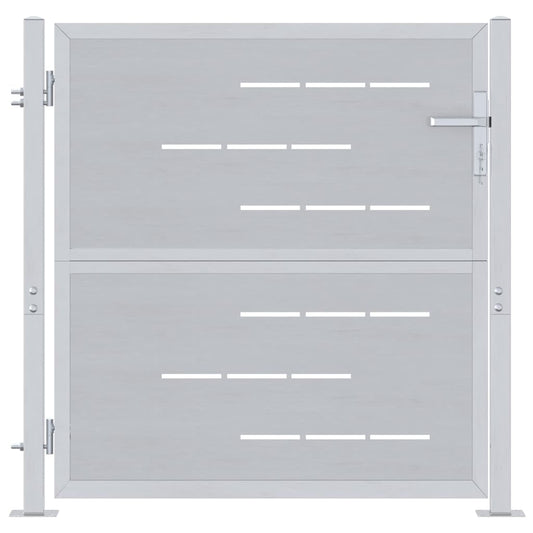 Garden Gate with Lock Silver 85 x 97 cm Stainless Steel