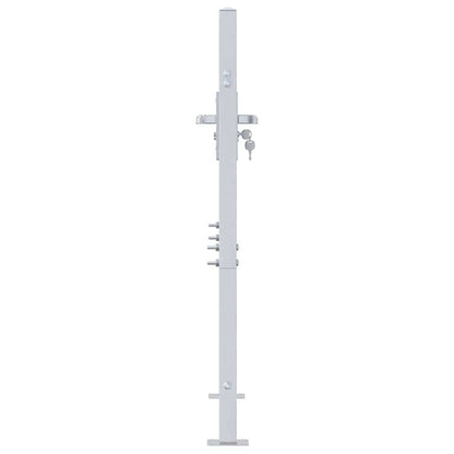 Garden Gate with Lock Silver 85 x 97 cm Stainless Steel