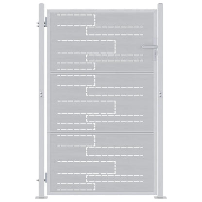 Garden Gate with Lock Silver 85 x 120 cm Stainless Steel