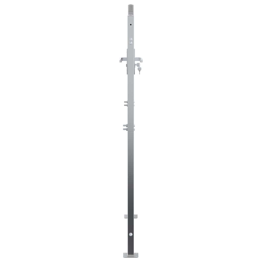 Garden Gate with Lock Silver 85 x 120 cm Stainless Steel