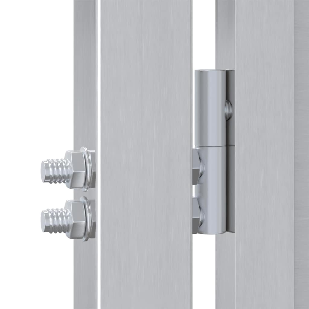 Garden Gate with Lock Silver 85 x 120 cm Stainless Steel