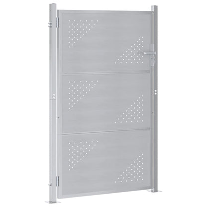 Garden Gate with Lock Silver 85 x 120 cm Stainless Steel