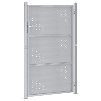 Garden Gate with Lock Silver 85 x 120 cm Stainless Steel