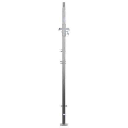 Garden Gate with Lock Silver 85 x 120 cm Stainless Steel