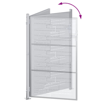 Garden Gate with Lock Silver 85 x 144 cm Stainless Steel