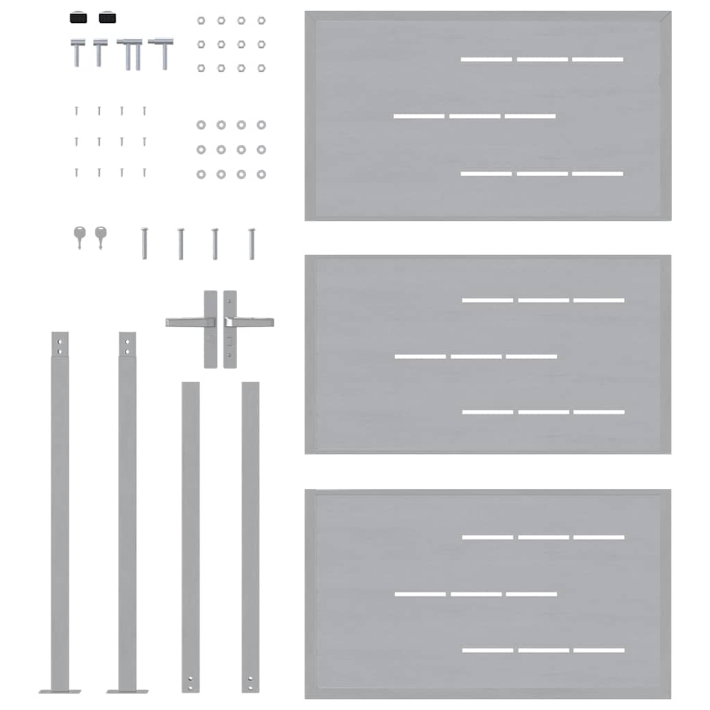Garden Gate with Lock Silver 85 x 144 cm Stainless Steel