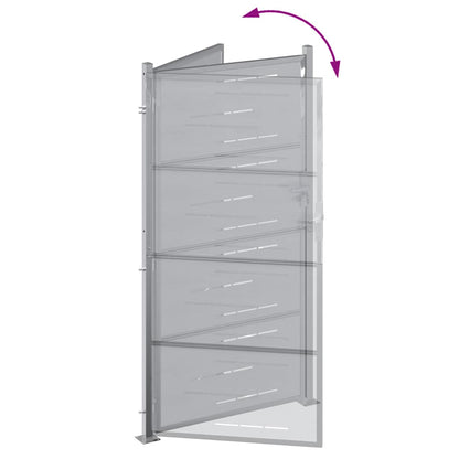Garden Gate 85 x 174 cm Stainless Steel Silver Lockable