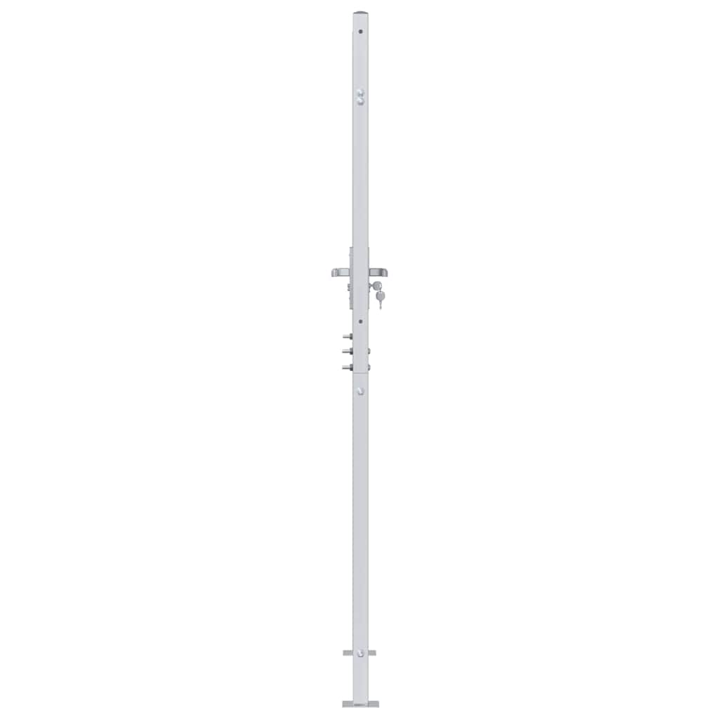 Garden Gate 85 x 174 cm Stainless Steel Silver Lockable