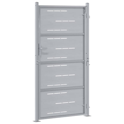 Garden Gate with Lock Silver 85 x 196 cm Stainless Steel