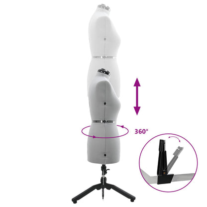 Adjustable Dress Form Female Height Adjustable Grey M Velvet