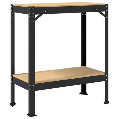 Workbench Black 81 x 41 x 91 cm Engineered Wood and Metal