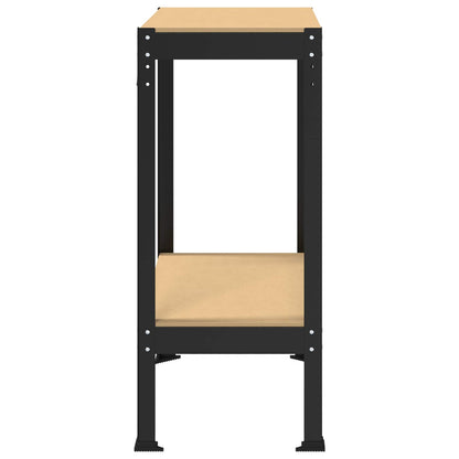 Workbench Black 81 x 41 x 91 cm Engineered Wood and Metal