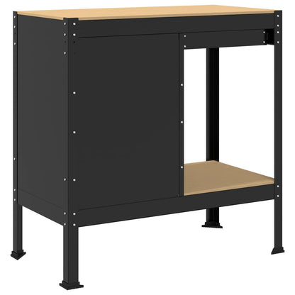 Workbench Black 90 x 49 x 91 cm Engineered Wood and Metal