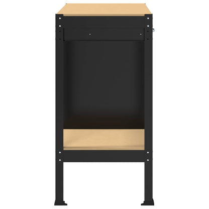 Workbench Black 90 x 49 x 91 cm Engineered Wood and Metal