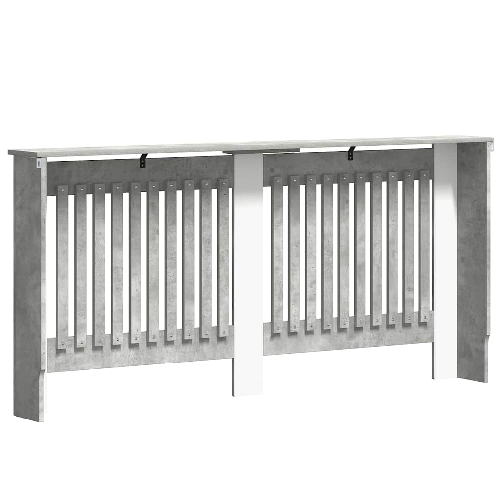 Radiator Cover Concrete Grey 172 x 19 x 81.5 cm Engineered Wood