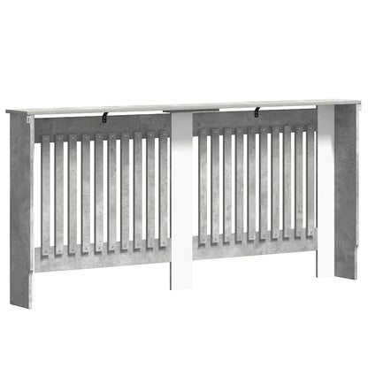 Radiator Cover Concrete Grey 172 x 19 x 81.5 cm Engineered Wood