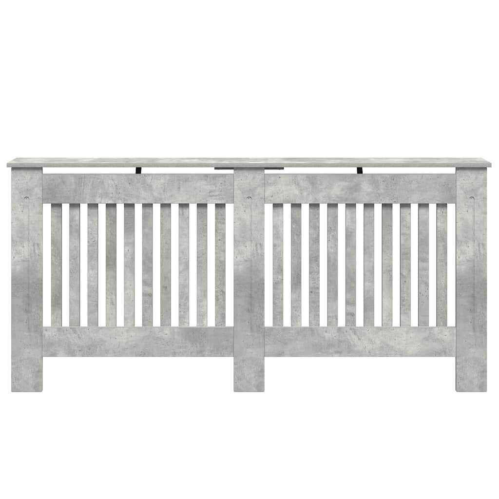 Radiator Cover Concrete Grey 172 x 19 x 81.5 cm Engineered Wood