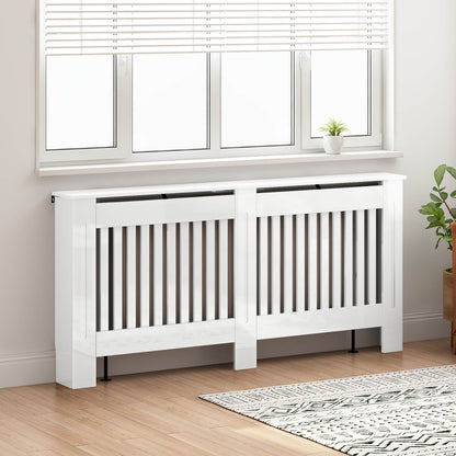 Radiator Cover High Gloss White 172 x 19 x 81.5 cm