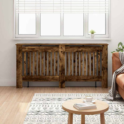 Radiator Cover Smoked Oak 172 x 19 x 81.5 cm Engineered Wood