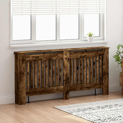 Radiator Cover Smoked Oak 172 x 19 x 81.5 cm Engineered Wood