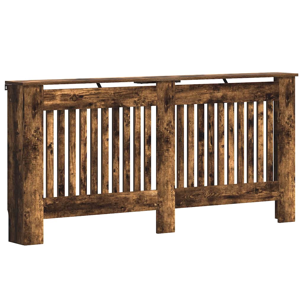 Radiator Cover Smoked Oak 172 x 19 x 81.5 cm Engineered Wood
