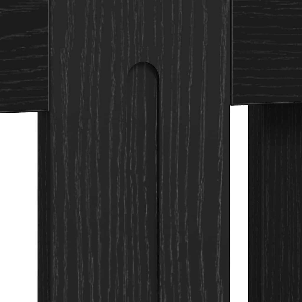 Radiator Cover Black Oak 172 x 19 x 81.5 cm Engineered Wood