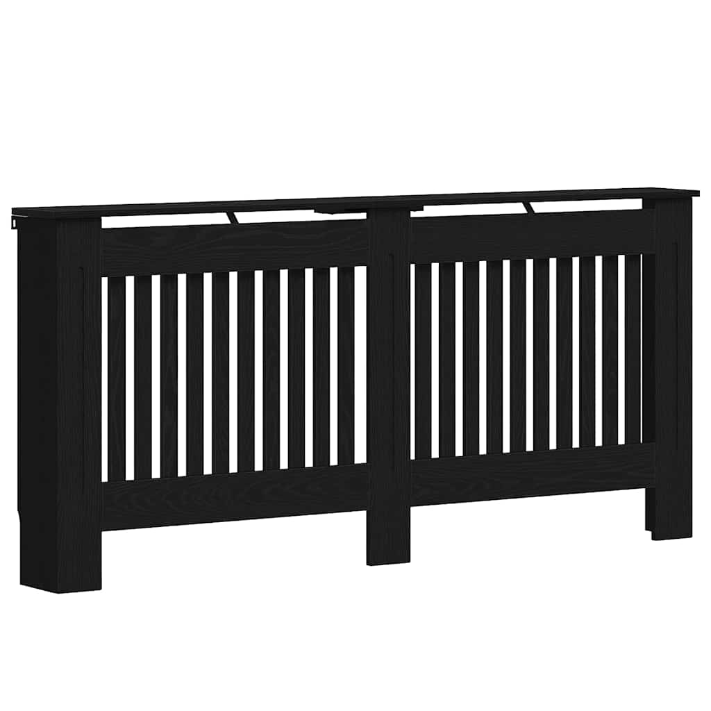 Radiator Cover Black Oak 172 x 19 x 81.5 cm Engineered Wood