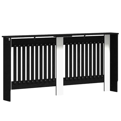 Radiator Cover Black Oak 172 x 19 x 81.5 cm Engineered Wood