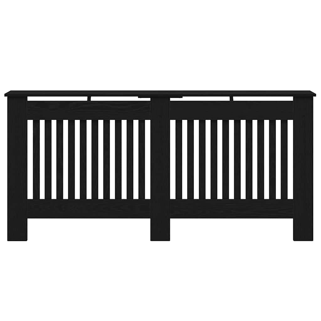 Radiator Cover Black Oak 172 x 19 x 81.5 cm Engineered Wood