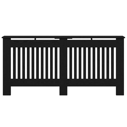 Radiator Cover Black Oak 172 x 19 x 81.5 cm Engineered Wood