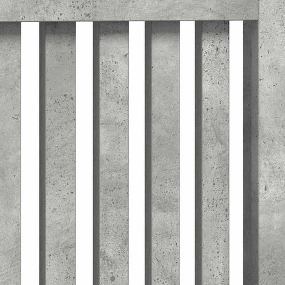 Radiator Cover Concrete Grey 152 x 19 x 81.5 cm Engineered Wood