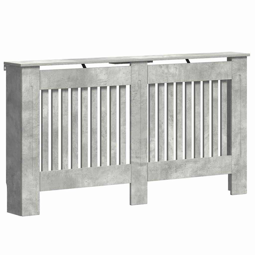 Radiator Cover Concrete Grey 152 x 19 x 81.5 cm Engineered Wood