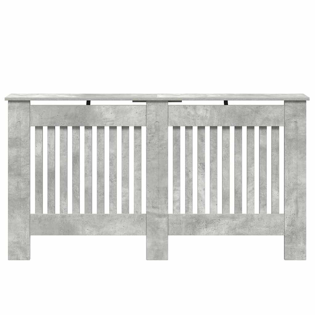 Radiator Cover Concrete Grey 152 x 19 x 81.5 cm Engineered Wood