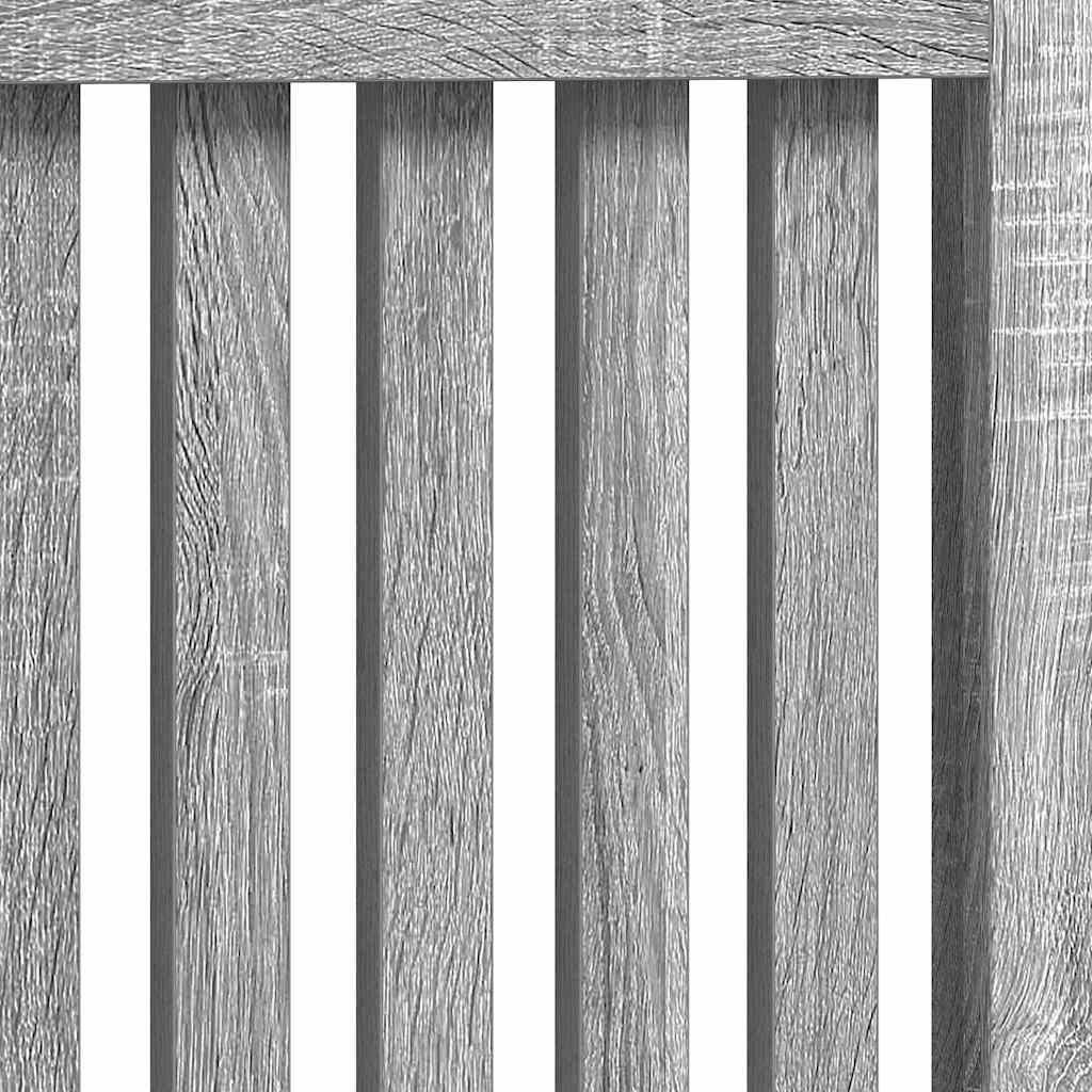 Radiator Cover Grey Sonoma 152 x 19 x 81.5 cm Engineered Wood