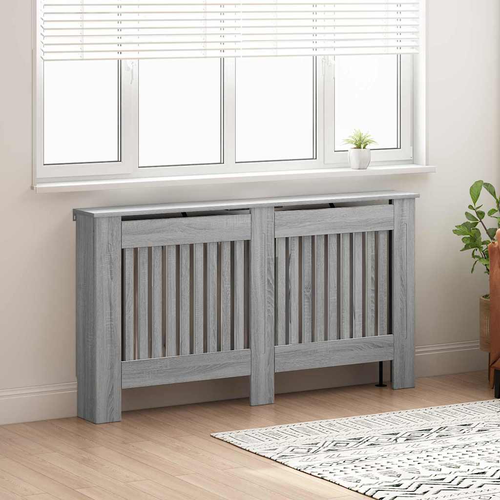 Radiator Cover Grey Sonoma 152 x 19 x 81.5 cm Engineered Wood