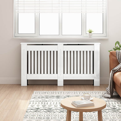 Radiator Cover High Gloss White 152 x 19 x 81.5 cm