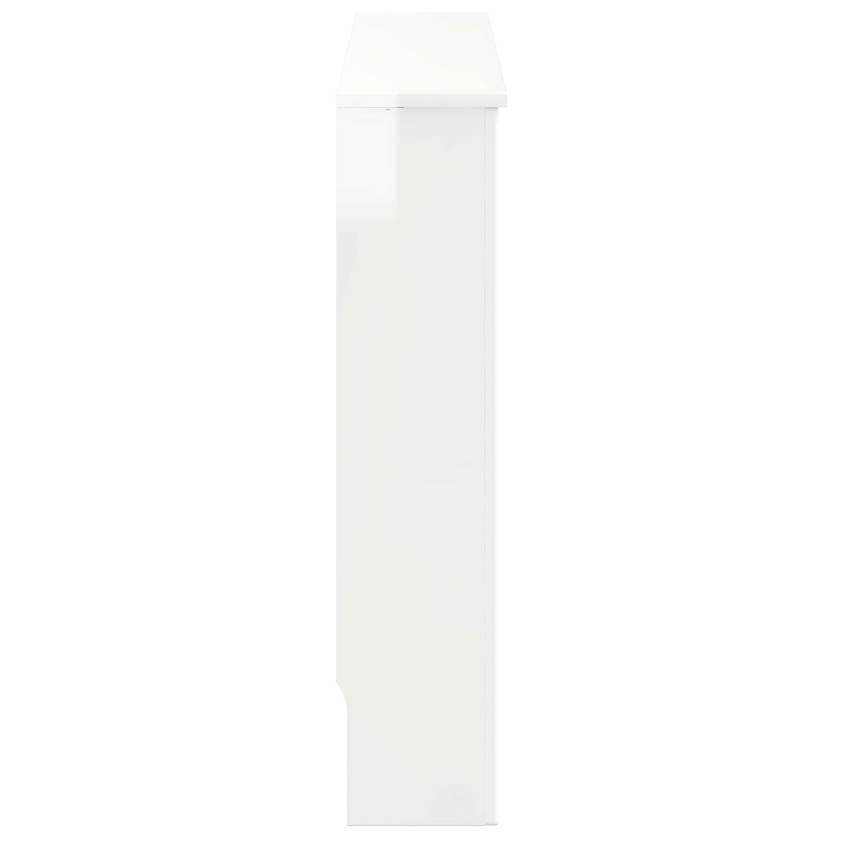 Radiator Cover High Gloss White 152 x 19 x 81.5 cm