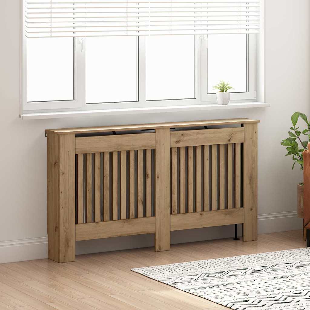 Radiator Cover Artisan Oak 152 x 19 x 81.5 cm Engineered Wood