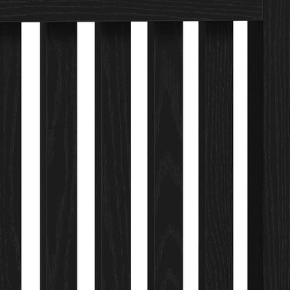 Radiator Cover Black Oak 152 x 19 x 81.5 cm Engineered Wood
