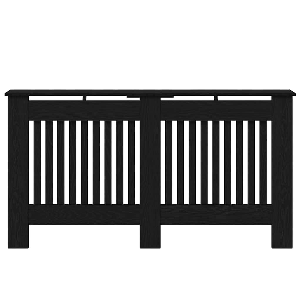 Radiator Cover Black Oak 152 x 19 x 81.5 cm Engineered Wood