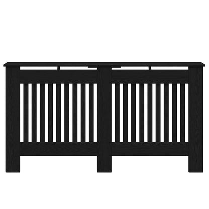 Radiator Cover Black Oak 152 x 19 x 81.5 cm Engineered Wood