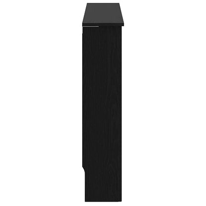 Radiator Cover Black Oak 152 x 19 x 81.5 cm Engineered Wood