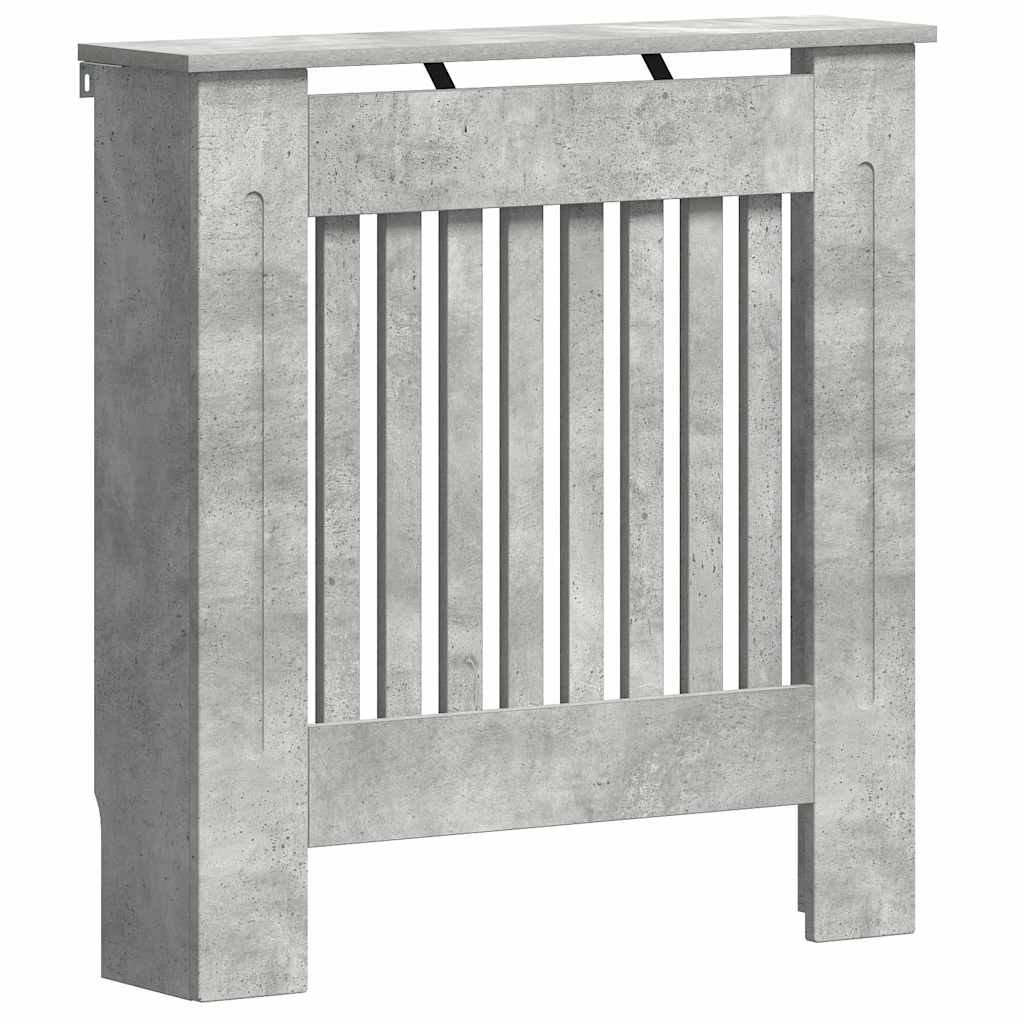 Radiator Cover Concrete Grey 78 x 19 x 81.5 cm Engineered Wood